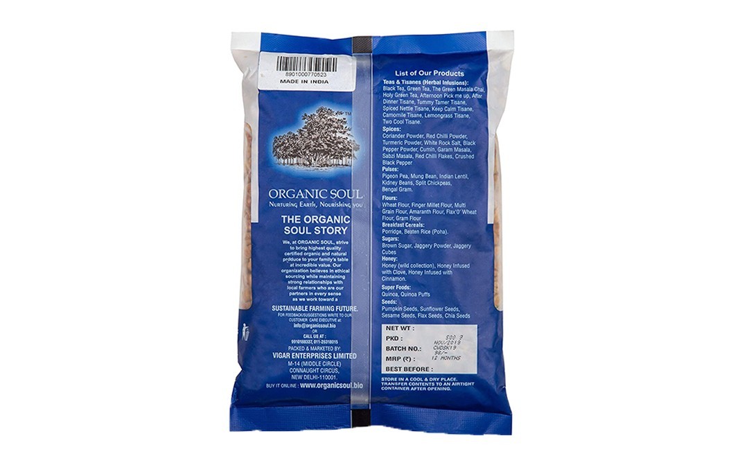Organic Soul Organic Black Chana    Pack  500 grams